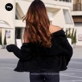 2021 Fashion Winter Warm Ladies Running Jacket Cardigan Pelted Hooded Crop Fox Fur Jacket For Women